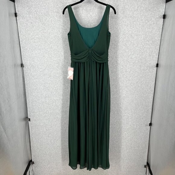 Birdy Grey Jan Dress Size M Emerald Green Low Back Bridesmaid Formal Pockets NEW - Picture 4 of 14